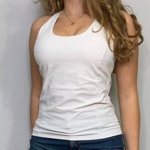 Fabletics White Workout Active Tank Womens Size Medium